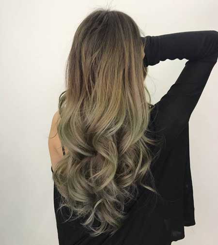 رنگ مو دودی زیتونی,رنگ مو شیک دودی زیتونی,رنگ دودی زیتونی