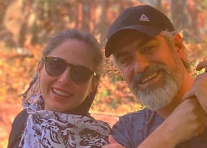 مهدی پاکدل و همسرش