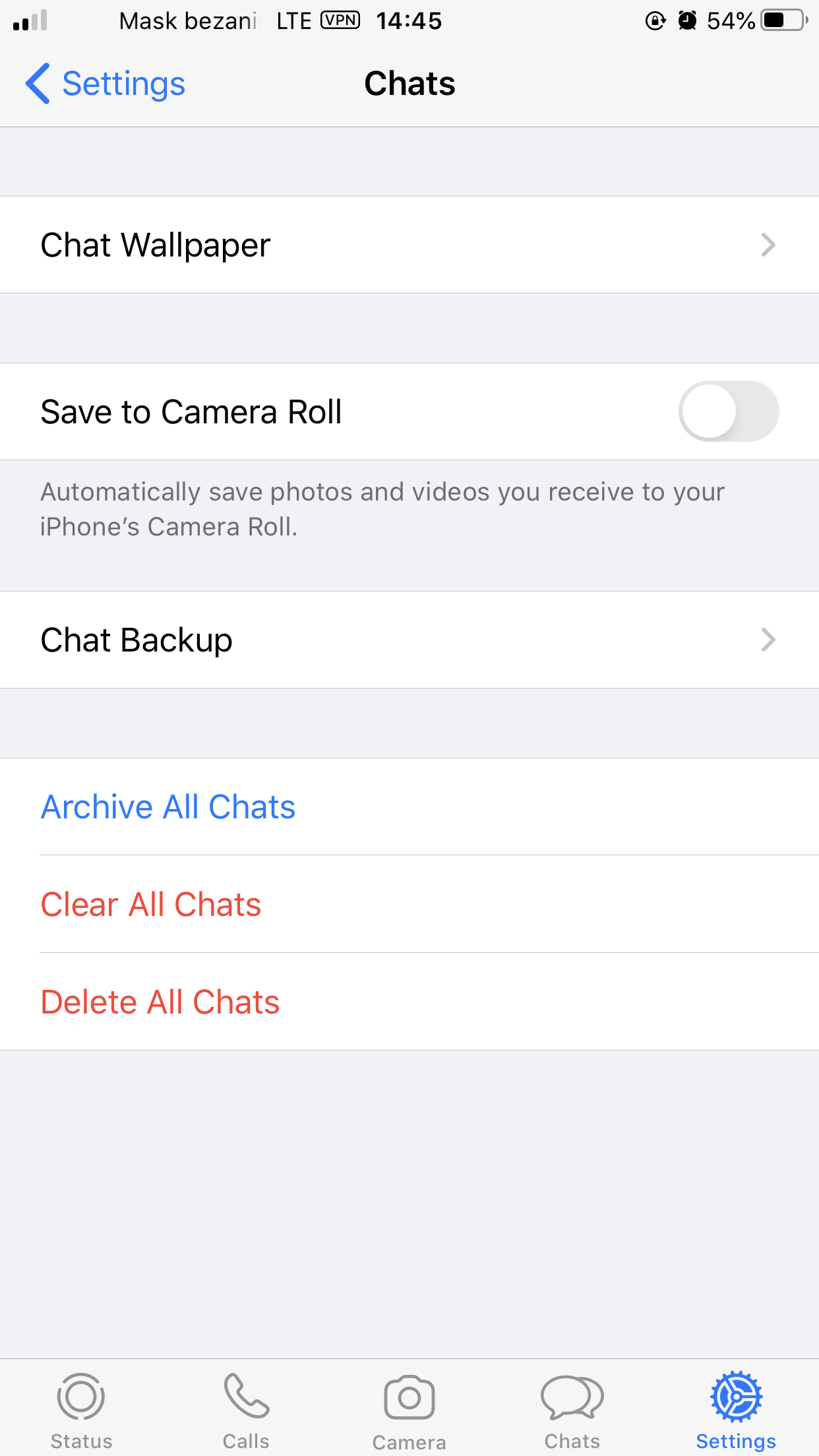 مشکل تماس تصویری واتساپ