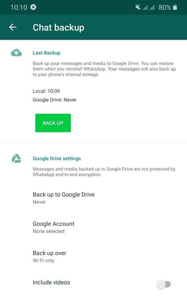 مشکل تماس تصویری واتساپ
