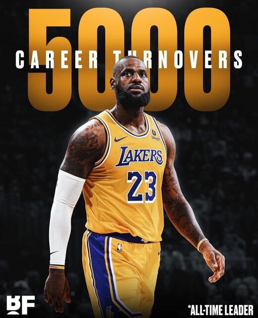 رکورد منفی لبران جیمز در NBA!