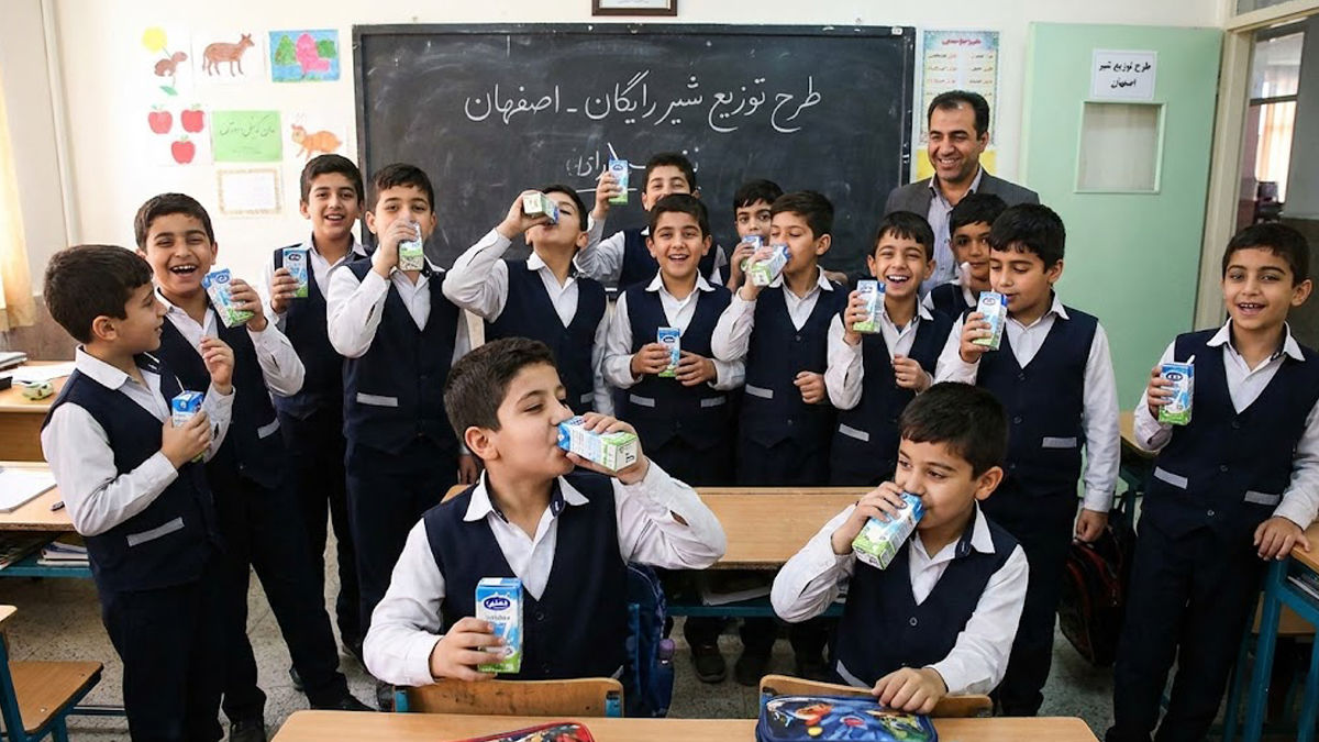 آغاز توزیع «شیر» رایگان در مدارس اصفهان؛ سرمایه‌گذاری ۳۰۰ میلیاردی برای نجات نسل آینده از فقر کلسیم