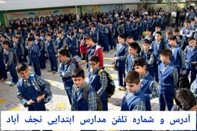 لیست کامل مدارس ابتدایی نجف‌آباد (دخترانه و پسرانه) با شماره تماس و آدرس ۱۴۰۴