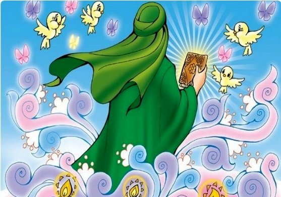 55 نقاشی ساده عید مبعث برای رنگ آمیزی با فیلم آموزش