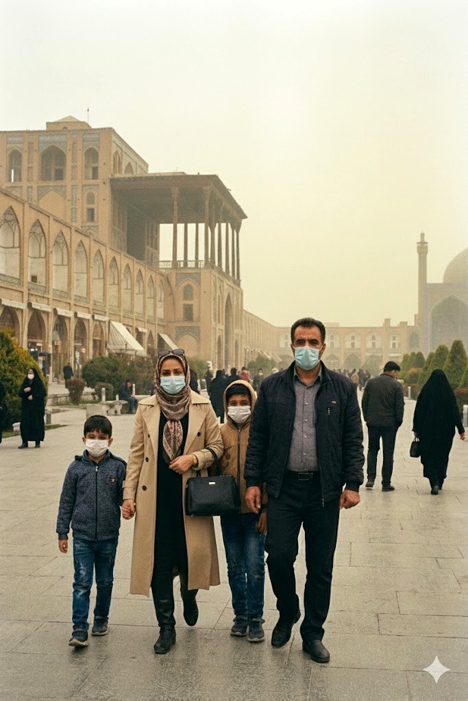 هم‌دستی آنفولانزا و آلودگی هوا در اصفهان