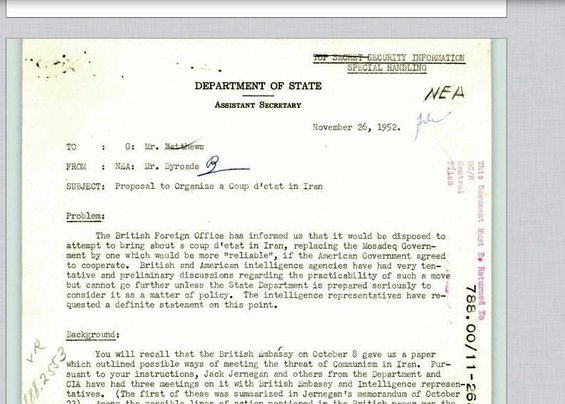 انتشار اولین سند رسمی تأیید‌کننده نقش انگلیس در کودتای ۲۸ مرداد