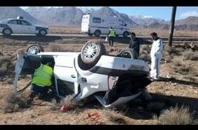 واژگونی خودروی ال90 در خمینی‌شهر 5 مصدوم برجای گذاشت