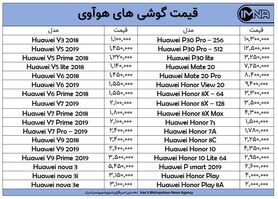 کاهش قیمت گوشی هوآوی امروز ۲ آبان ماه + جدول