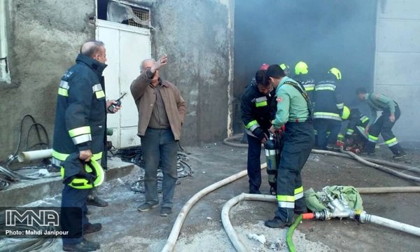 آتش‌سوزی در کارخانه الیاف