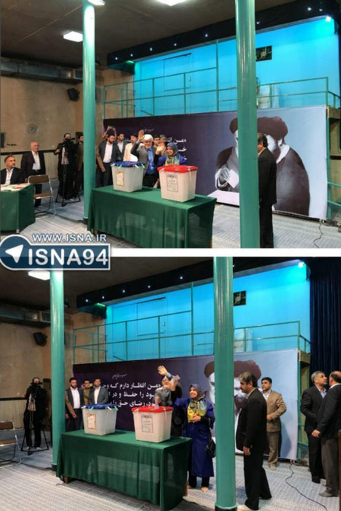 عارف رای خود را به صندوق انداخت