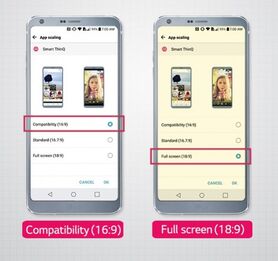 با App Scaling از نمایشگر ال‌جی G6 نهایت لذت را ببرید