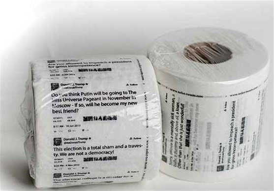 توئیت‌های ترامپ دستمال توالت شد!