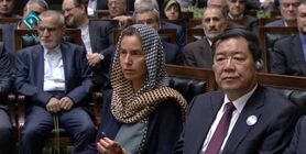 موگرینی در مراسم تحلیف روحانی