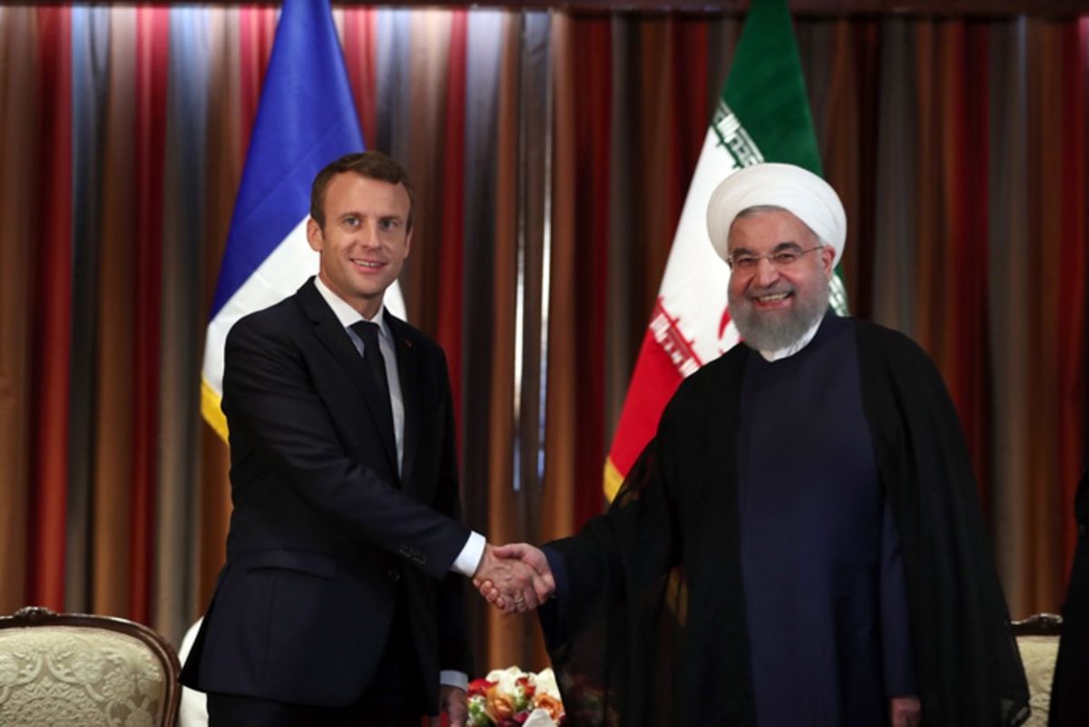 دیدار روحانی با امانوئل ماکرون