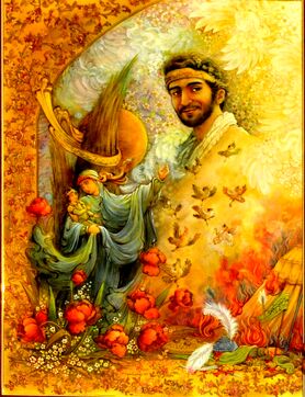 رونمایی از تابلو شهید «محسن حججی» اثر رضا بدرالسماء