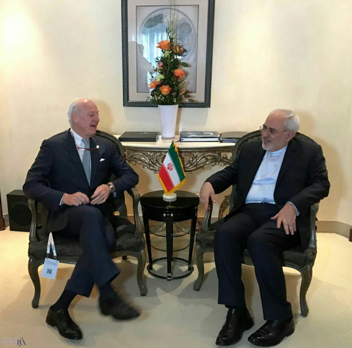 دیدار ظریف با دیمیستورا و بارزانی در مونیخ