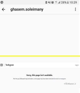 صفحه اینستاگرام سردار سلیمانی بسته شد
