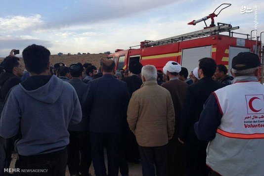 حضور خانواده سرنشینان هواپیما در منطقه