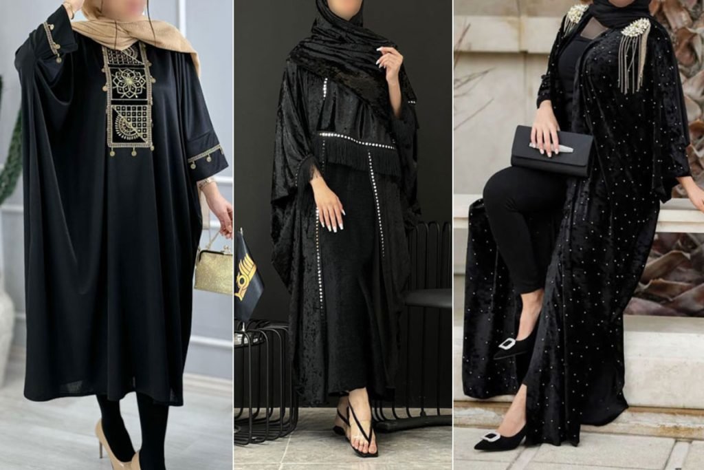 جدیدترین مدل‌های مانتو عبایی مشکی مخصوص ماه محرم ۱۴۰۴