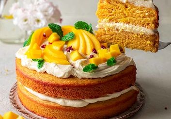 طرز تهیه کیک انبه خانگی مرحله به مرحله + فوت‌وفن پخت و فیلم آموزشی