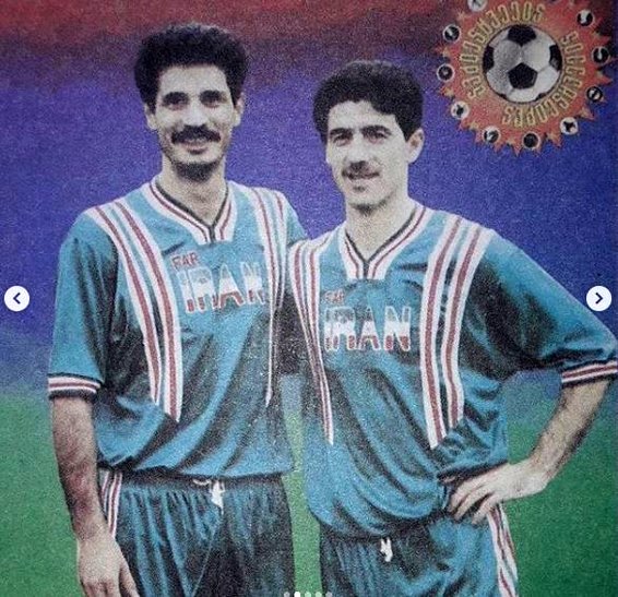 (عکس) تصویری زیرخاکی از کریم باقری و علی دایی در لباس عجیب تیم ملی