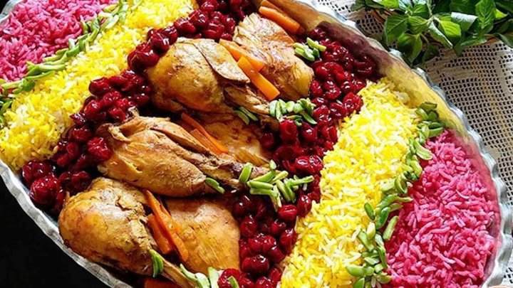 طرز تهیه آلبالو پلو مجلسی + فیلم