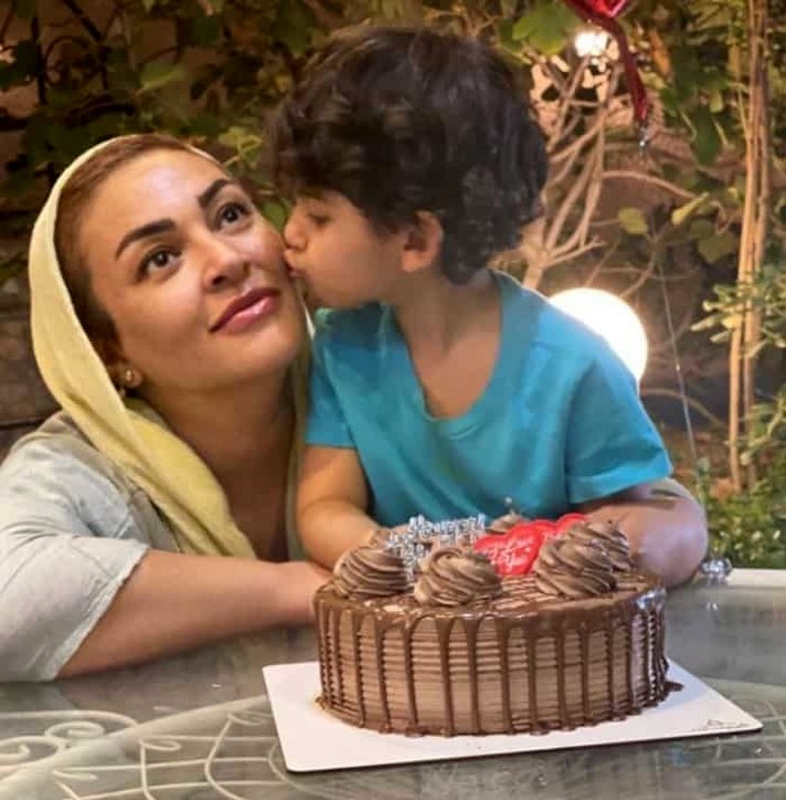 جشن تولد زیبا بروفه در کنار فرزندش اهورا