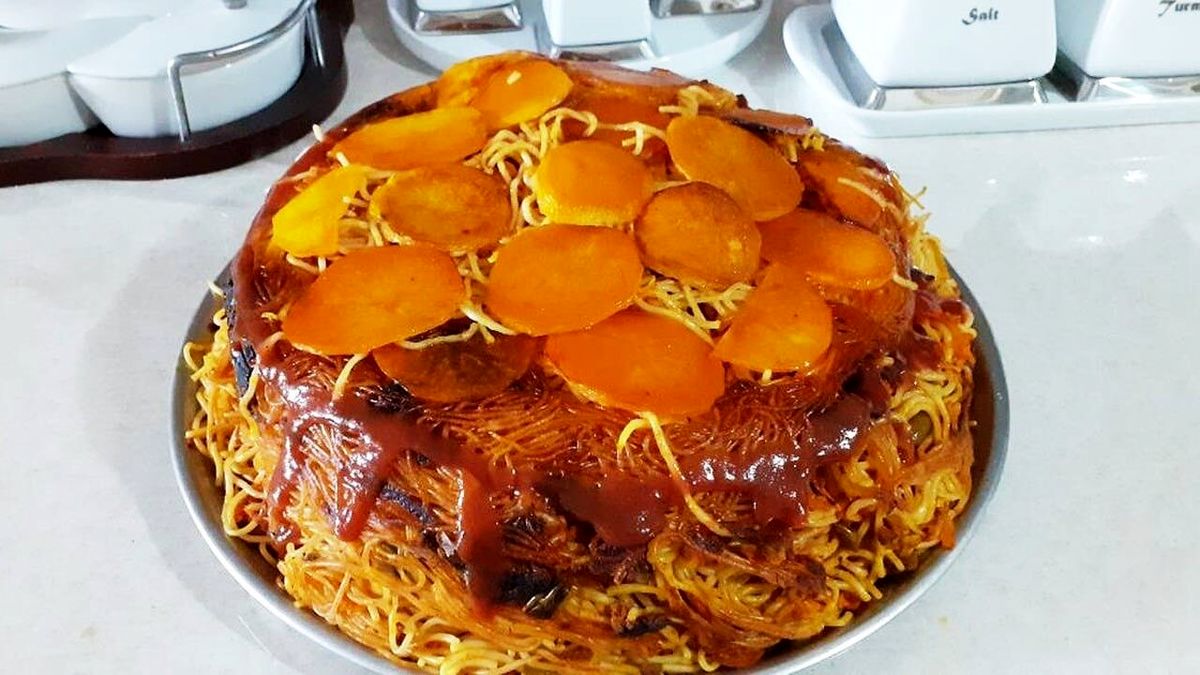 طرز تهیه کیک ماکارونی خوشمزه + فیلم