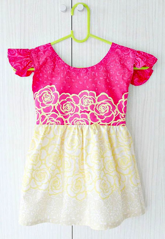 آموزش تصویری دوخت پیراهن دخترانه