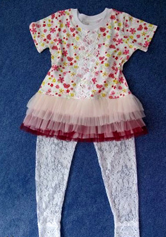 دوخت پیراهن با بلوز دخترانه