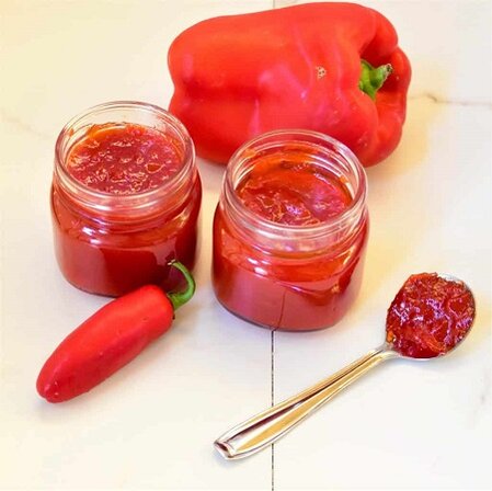 دستور تهیه مربای فلفل دلمه ای