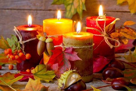 ایده شمع آرایی و تزیین شمع به سبک پاییزی