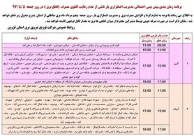 برنامه قطع برق قزوین  جمعه 5 مرداد97