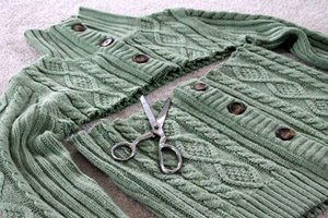 درست کردن شال گردن با ژاکت قدیمی