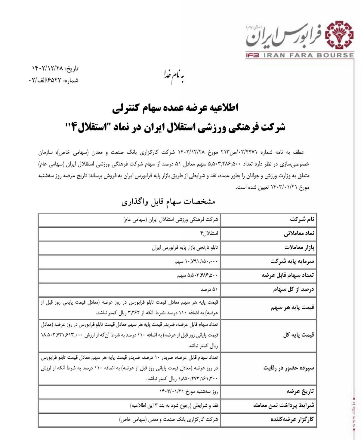 رسمی: آغاز واگذاری استقلال در آخرین روز سال!