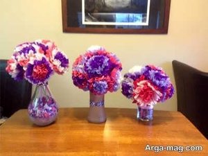 آموزش ساخت گل با دستمال کاغذی به صورت مرحله به مرحله