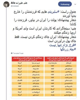 انتقاد علی علیزاده از سلبریتی ها با هشتگ بچه زرنگ ها