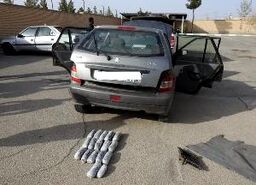 کشف تریاک جاساز شده در باک پراید