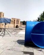 برپایی نمایشگاه انتقال آب خلیج فارس کنار پل خواجو+فیلم