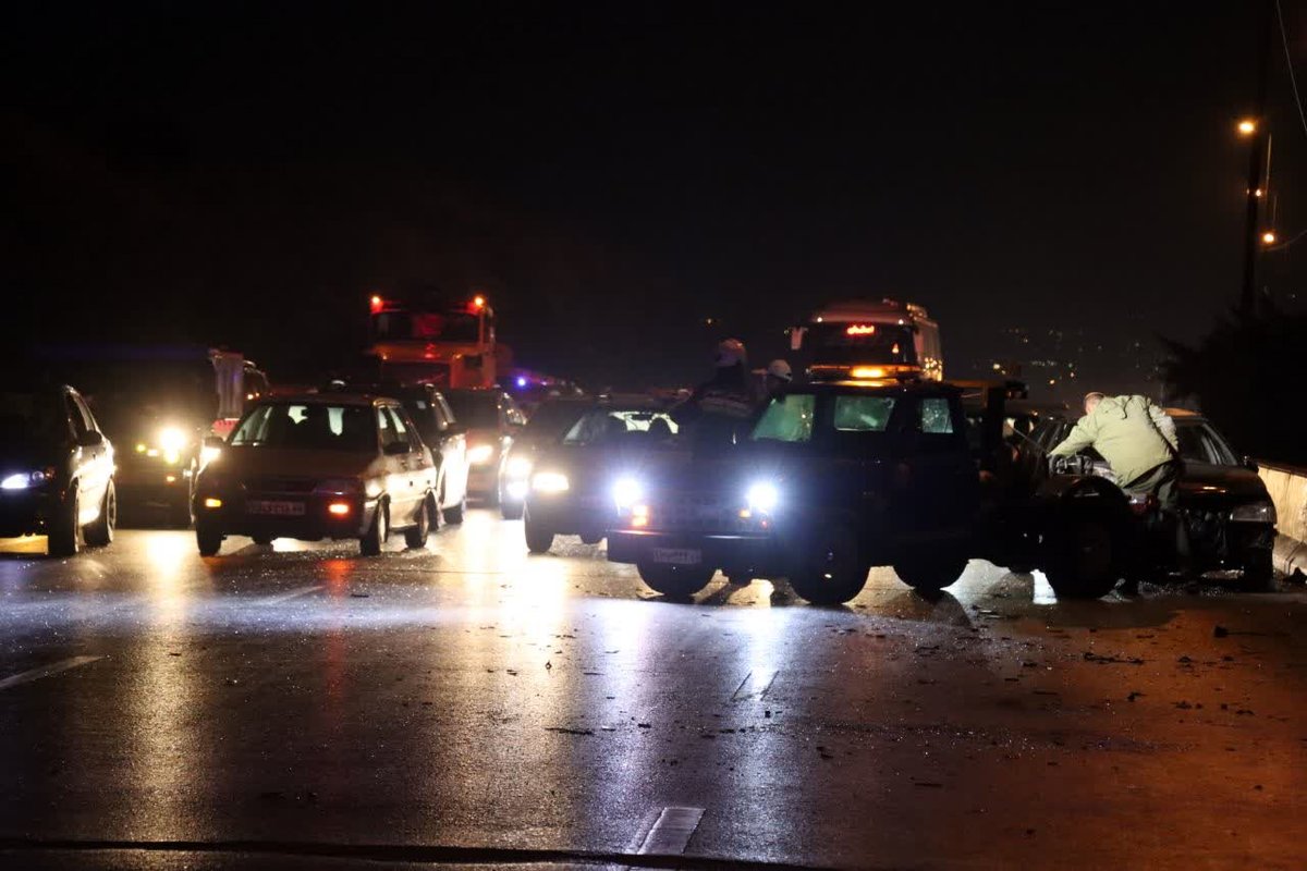 تصادف زنجیره‌ای در اتوبان کشوری