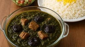 طرز تهیه خورش آلو اسفناج خوشمزه و مجلسی