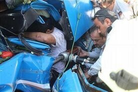 مرگ ۳نفر در پی تصادف پژو۴۰۵ و نیسان
