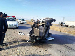 واژگونی خودرو باعث مرگ مرد ۴۴ ساله شد