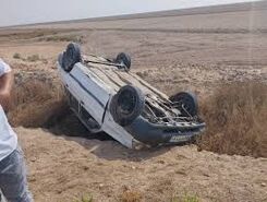 6 مصدوم در پی واژگونی خودروی پراید