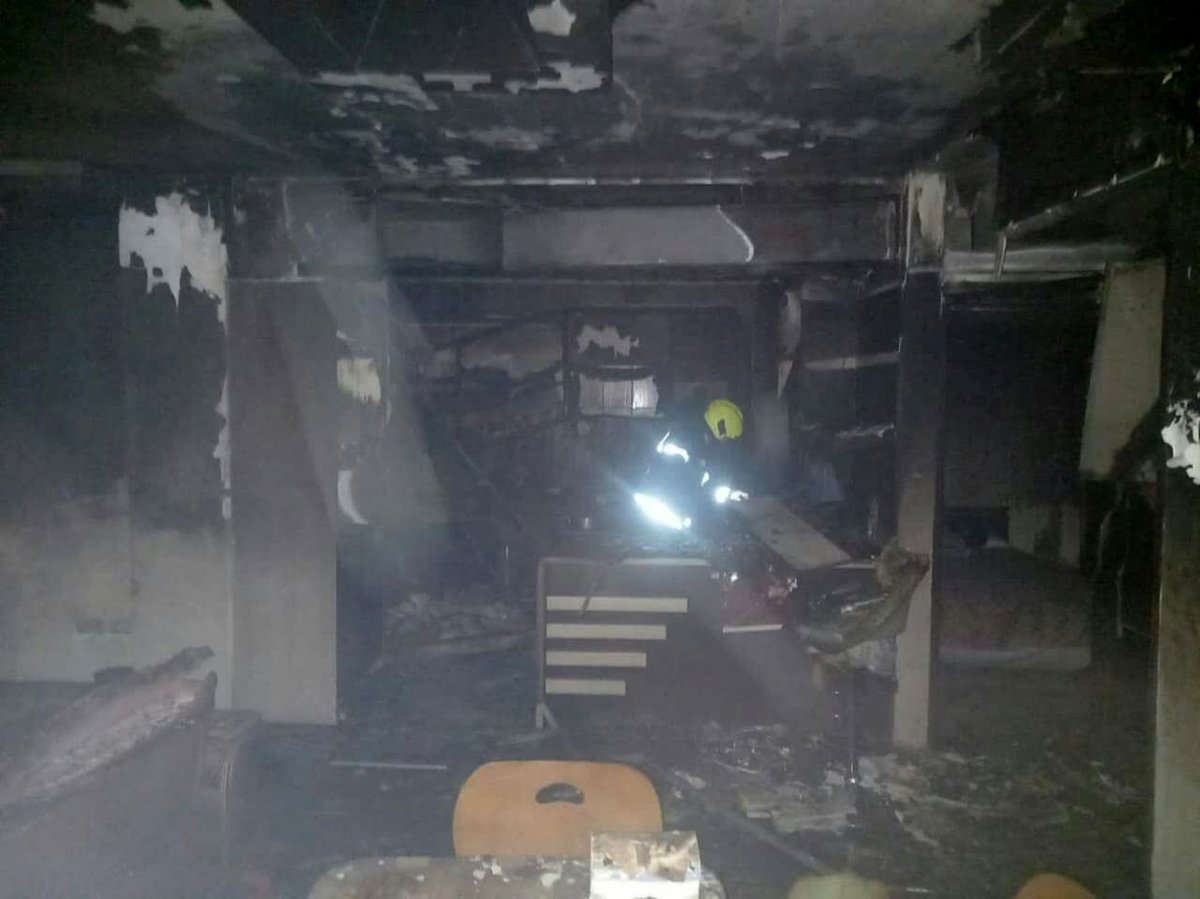 حادثه آتش سوزی در خیابان جهاد